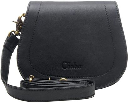 Susy Saddle Bag black damestas Zwart - H 16 x B 22 x D 10 cm