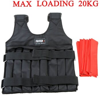 Suten 20/50Kg Verstelbare Gewogen Vest Training Oefening Training Fitness Jas Gym Workout Boksen Vest Fitness Apparatuur 20KG