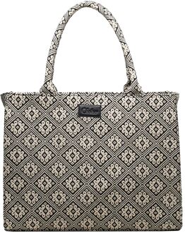 Suus Shopper zwart-zand damestas Multicolor - H 45 x B 35 x D 14 cm
