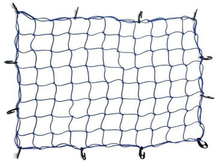 SUV Auto Truck Trailer Cargo Auto Imperiaal Mand Organizer Netto Autodak Bag Multifunctionele Elastische Mesh Bagage Touw cover 120X80cm blauw