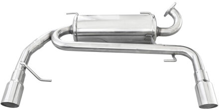 Suzuki InoxCar uitlaat passend voor Suzuki Swift 1.6 16V Sport 125pk 2006- 1x80mm Racing IXSUSW01RA