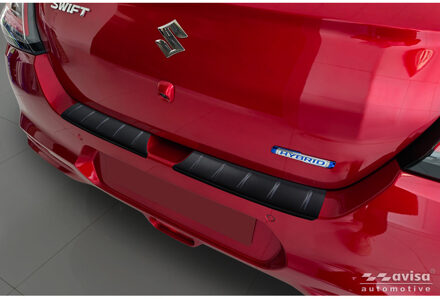 Suzuki Matzwart RVS Achterbumperprotector passend voor Suzuki Swift VI 2024- 'Ribs' AV240370