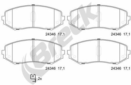 Suzuki Remblokkenset, schijfrem 243460070100