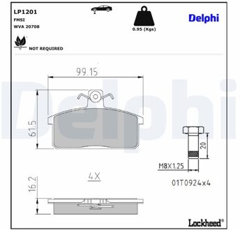 Suzuki Remblokkenset, schijfrem LP1201