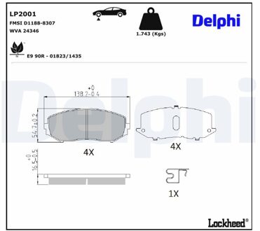 Suzuki Remblokkenset, schijfrem LP2001