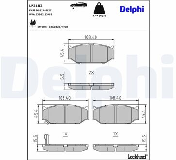 Suzuki Remblokkenset, schijfrem LP2182