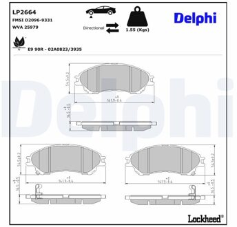Suzuki Remblokkenset, schijfrem LP2664