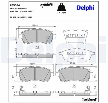 Suzuki Remblokkenset, schijfrem LP3364