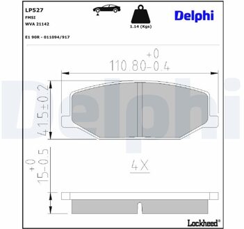 Suzuki Remblokkenset, schijfrem LP527