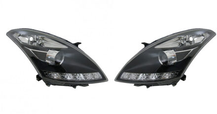 Suzuki Set Koplampen DRL-Look passend voor Suzuki Swift YP6 2010- - Zwart
