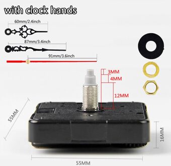 Suzuki Super Stille Quartz Klok Movement Mechanism Met Handen Reparatie Onderdelen Grote Wandklok Motor Diy Wall Art Decor Clockwork 12mm