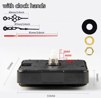 Suzuki Super Stille Quartz Klok Movement Mechanism Met Handen Reparatie Onderdelen Grote Wandklok Motor Diy Wall Art Decor Clockwork 4mm