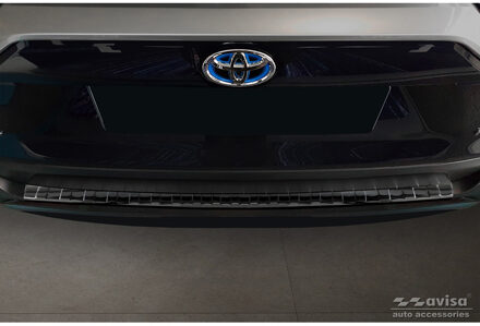 Suzuki Zwart-Chroom RVS Bumper beschermer passend voor Toyota RAV4 V 2018- 'Ribs' AV251044