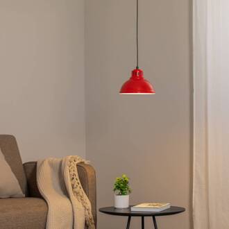 Sven hanglamp, 1-lamp, rood, staal, E27