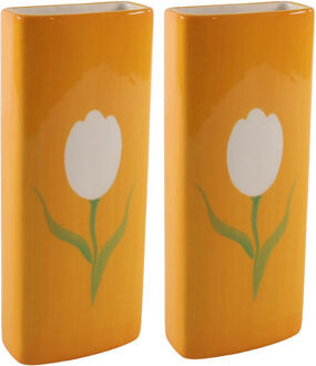 Svenska Living 2x Stuks Radiatorbak luchtbevochtiger/waterverdamper - porselein - 20 x 8 cm