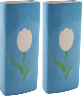 Svenska Living 2x Stuks Radiatorbak luchtbevochtiger/waterverdamper - porselein - 20 x 8 cm