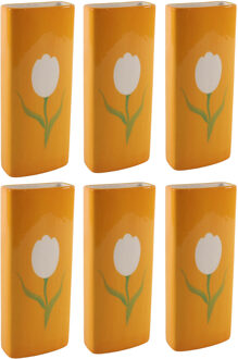 Svenska Living 6x Stuks Radiatorbak luchtbevochtiger/waterverdamper - porselein - 20 x 8 cm