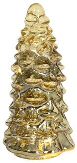 Svenska Living Beeld everlands kunstkerstboom glas LED goud 20cm