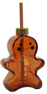 Svenska Living Beker gingerbread met rietje bruin 450ml