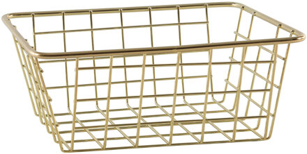 Svenska Living Draadmand - goudkleurig - 20 x 15 x 8 cm - opbergmand