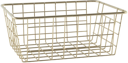 Svenska Living Draadmand - goudkleurig - opbergmand - 24 x 18 x 10 cm