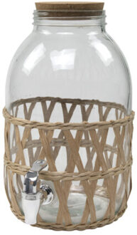 Svenska Living Drankdispenser/limonadedispenser - 5L - glas - 17,5 x 32 cm