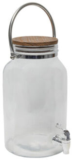 Svenska Living Drankdispenser/limonadedispenser - 6L - glas - 18 x 21 x 31 cm