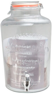 Svenska Living Drankdispenser/limonadedispenser - glas - 8 liter - 18 x 37 cm