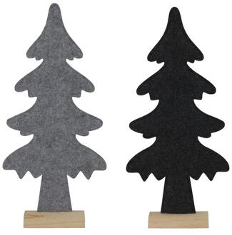 Svenska Living everlands kunstkerstboom vilt 54cm zwart of grijs