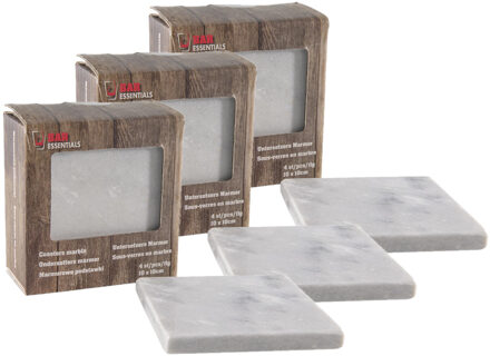 Svenska Living Glazenonderzetters - 12x- marmer - 10 cm