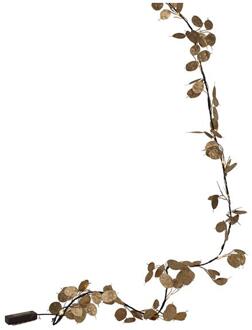 Svenska Living Guirlande 'coin leaf' 20LED 180cm 2xAA bruin