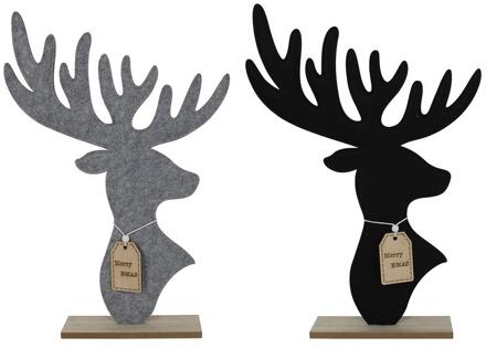 Svenska Living Hertenkop vilt 58cm zwart of grijs