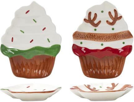 Svenska Living Kerstbord cupcake 18x13,8x2cm verschillende