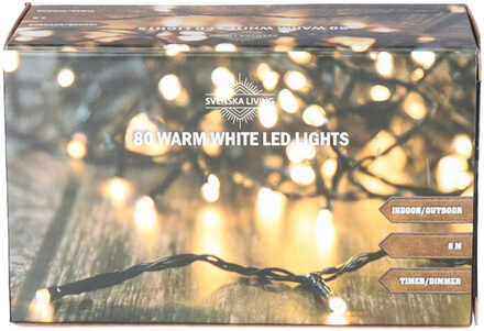 Svenska Living Kerstverlichting - 80 leds - warm wit - 600 cm