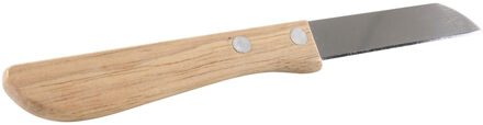 Svenska Living Keukenmesje/aardappelschilmesje - hout/rvs - bruin - 17 cm - Schilmessen