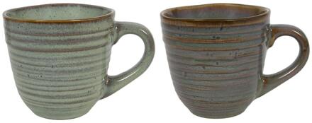 Svenska Living Koffiemok met oor Ø9,7x9cm 380ml 6st verschillende