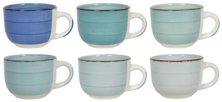 Svenska Living Koffiemok XL 500ml blue doos a 6 stuks verschillende