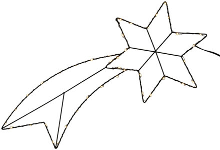 Svenska Living Komeet metaal 40-LED met timer 2xAA warmwit