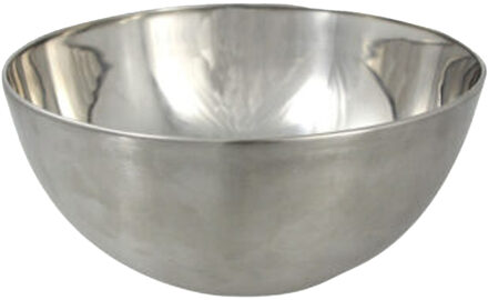 Svenska Living Kommetjes - 1x stuks - schaaltjes - mat zilver - RVS - D13 x 7 cm - serveerschalen