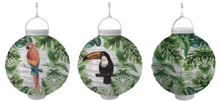 Svenska Living Lampion LED met print Ø20cm op batterij groen