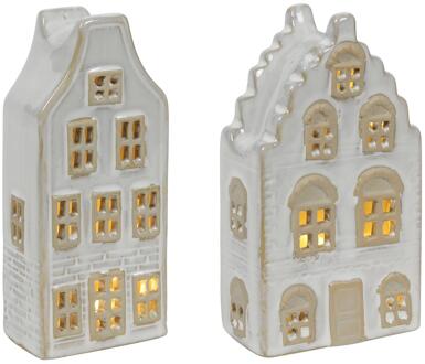 Svenska Living LED Grachthuis steen H15cm wit