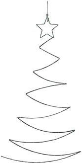 Svenska Living LED Wanddeco everlands kunstkerstboom groen 100x60cm zwart