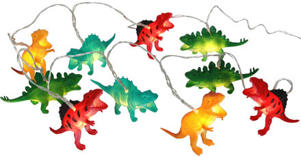 Svenska Living Lichtsnoer - dinosaurus - 200 cm - op batterij - warm wit - 10 dino led lampjes