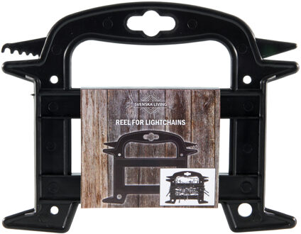 Svenska Living Lichtsnoer haspel - zwart - 19 cm - kunststof - kerstverlichting - verlichting - opruimen