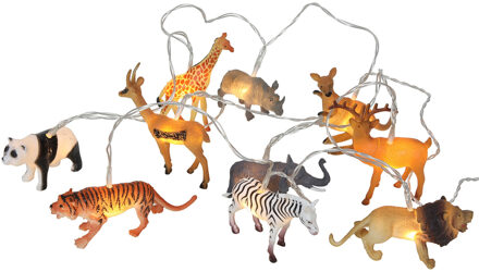 Svenska Living Lichtsnoer - safari dieren - 170 cm - op batterij - warm wit - 10 led lampjes