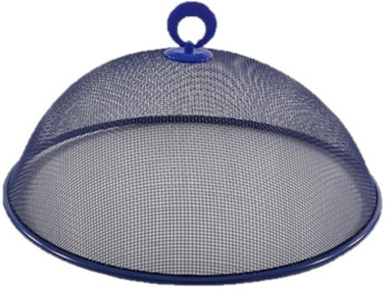 Svenska Living Metalen vliegenkap/voedselkap blauw rond 30 cm - ongedierte - vliegenkap