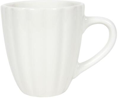 Svenska Living Mok 350ml Flower off white 6st wit