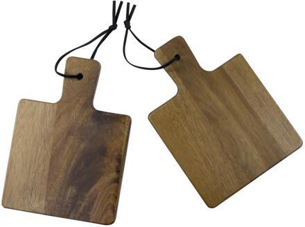 Svenska Living Onderzetters Acacia 10x14cm set a 2st bruin