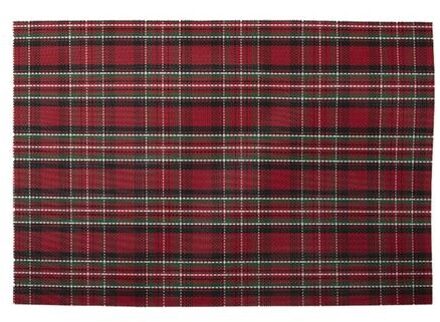 Svenska Living Placemat 30x45cm kerst ruit rood