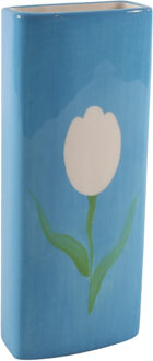 Svenska Living Radiatorbak luchtbevochtiger/waterverdamper blauw porselein 20 x 8 cm